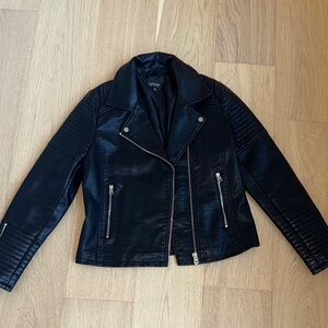 Topshop Black Leather Jacket